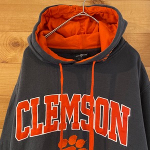 【COLOSSEUM】カレッジ スウェット パーカー クレムソン大学 Clemson Tigers football フットボール 刺繍ロゴ ビッグロゴ M US古着