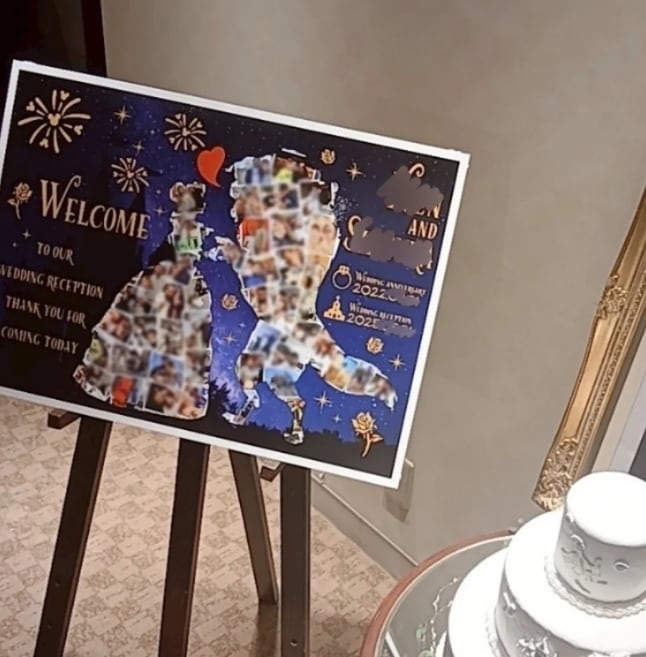 美女と野獣③ / ウェルカムボード 結婚式 二次会 プレゼント | 熊