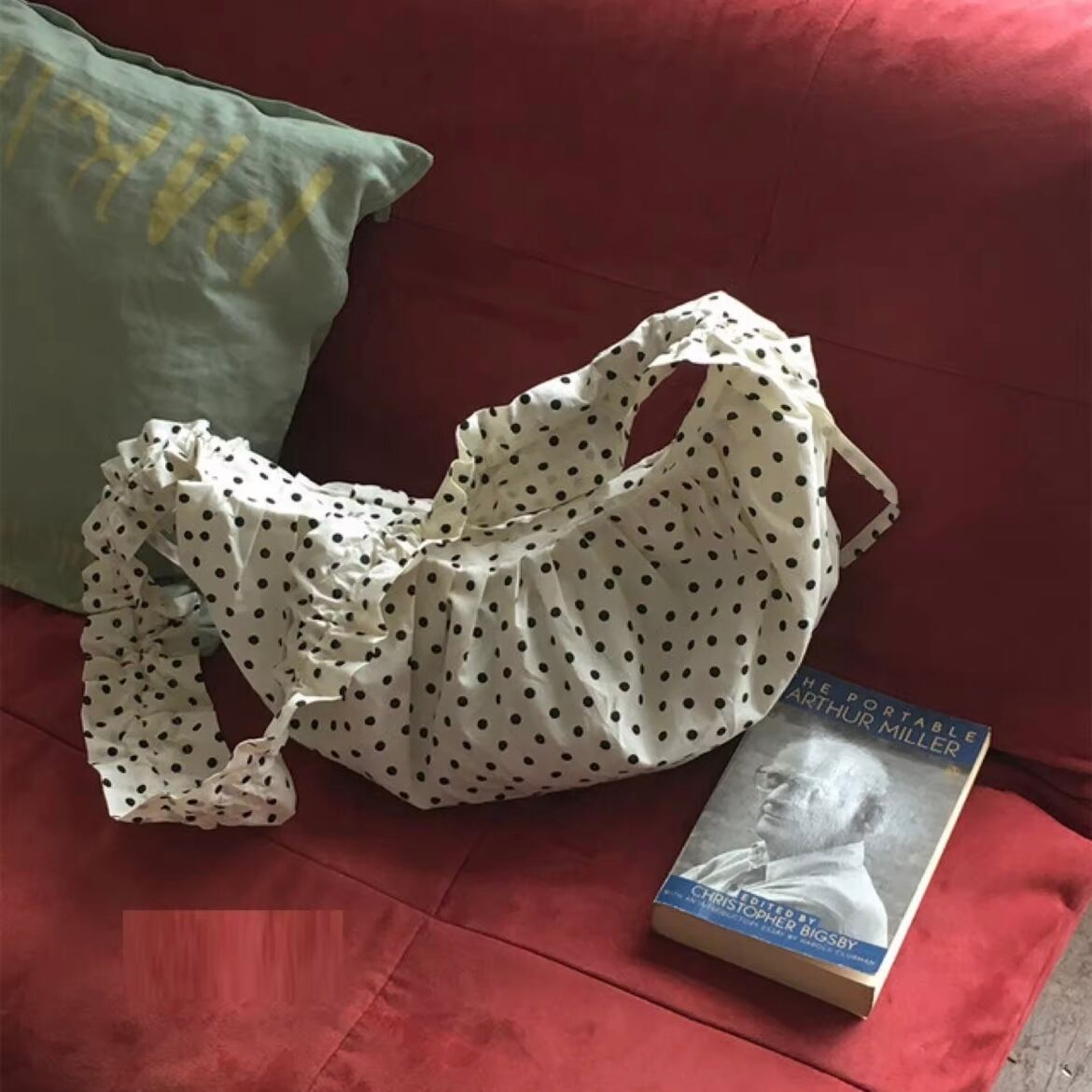 dot crescent moon bag