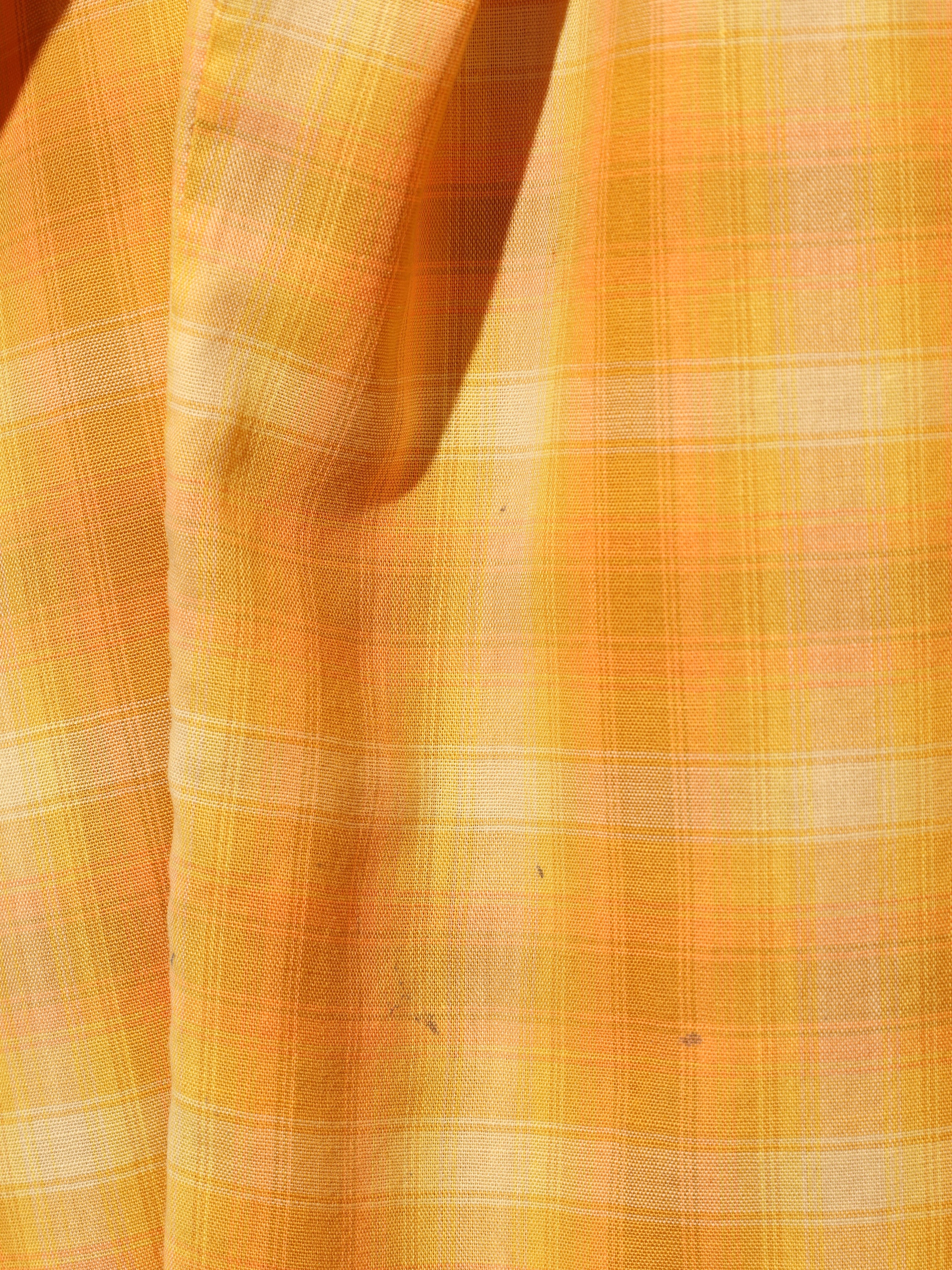 M 70s Towncraft タウンクラフト コットンポリ 長袖チェックシャツ