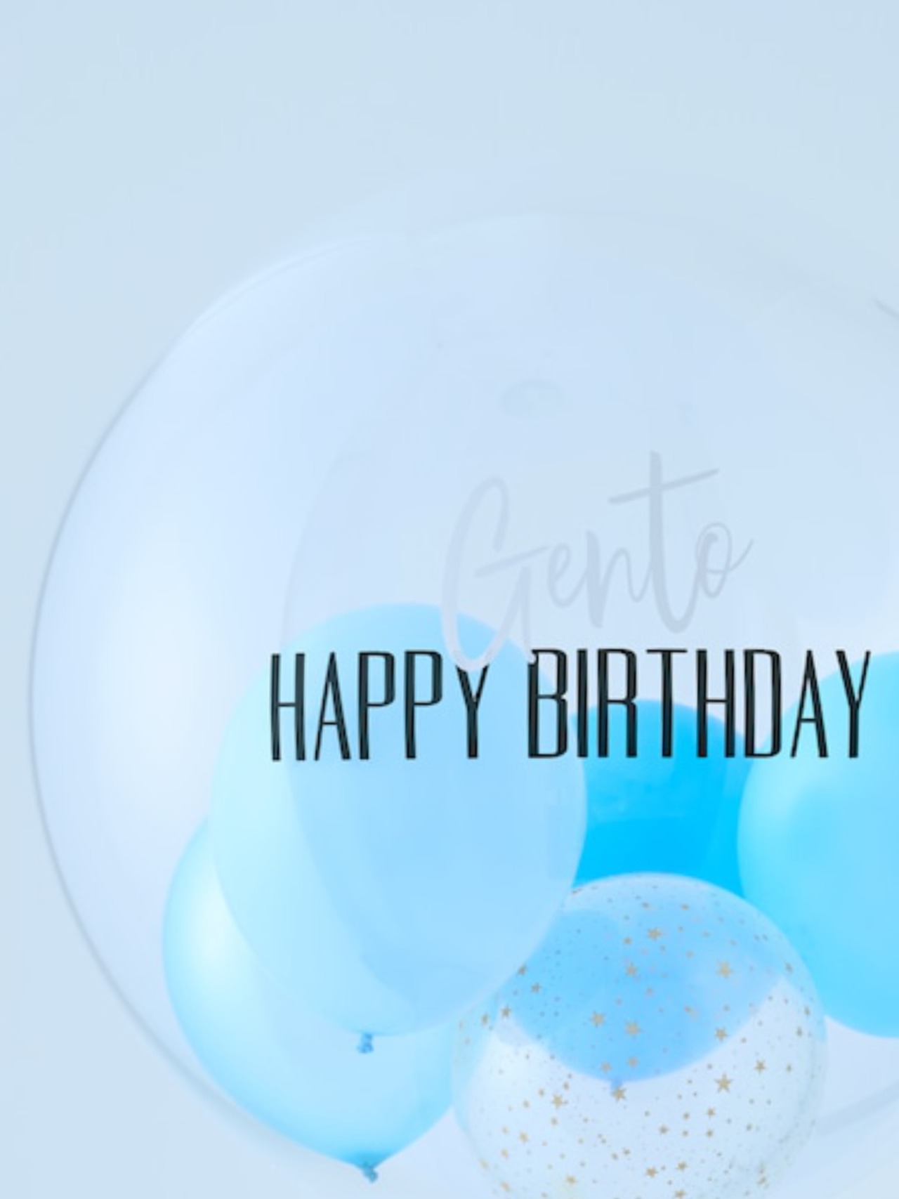 BUBBLE BALLOON sizeM ブルー