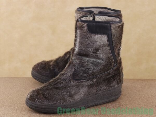 Vintage Ashen Flame Zip-up Heel Boot ブーツ | Pay ID