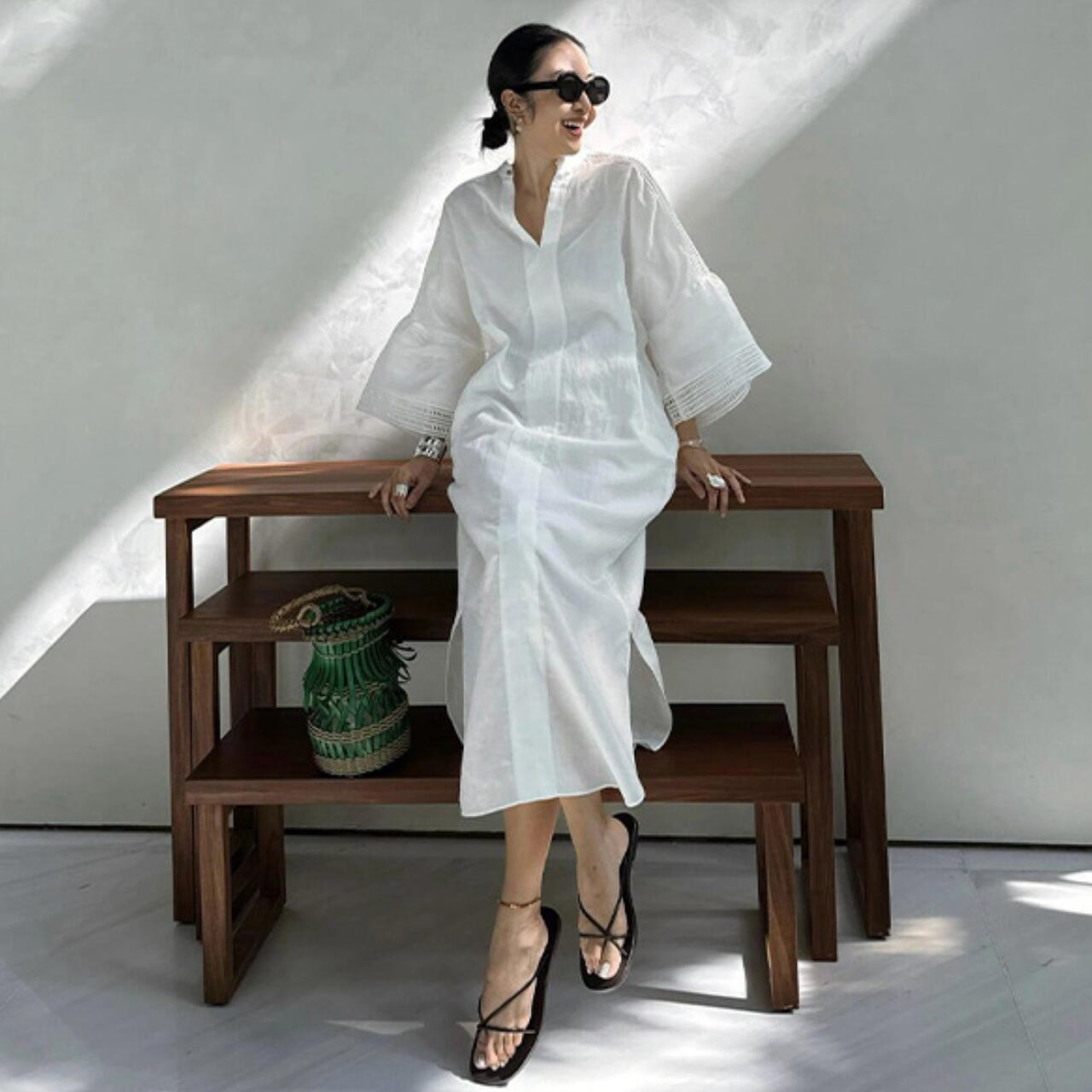 リゾートシャツワンピース m0004