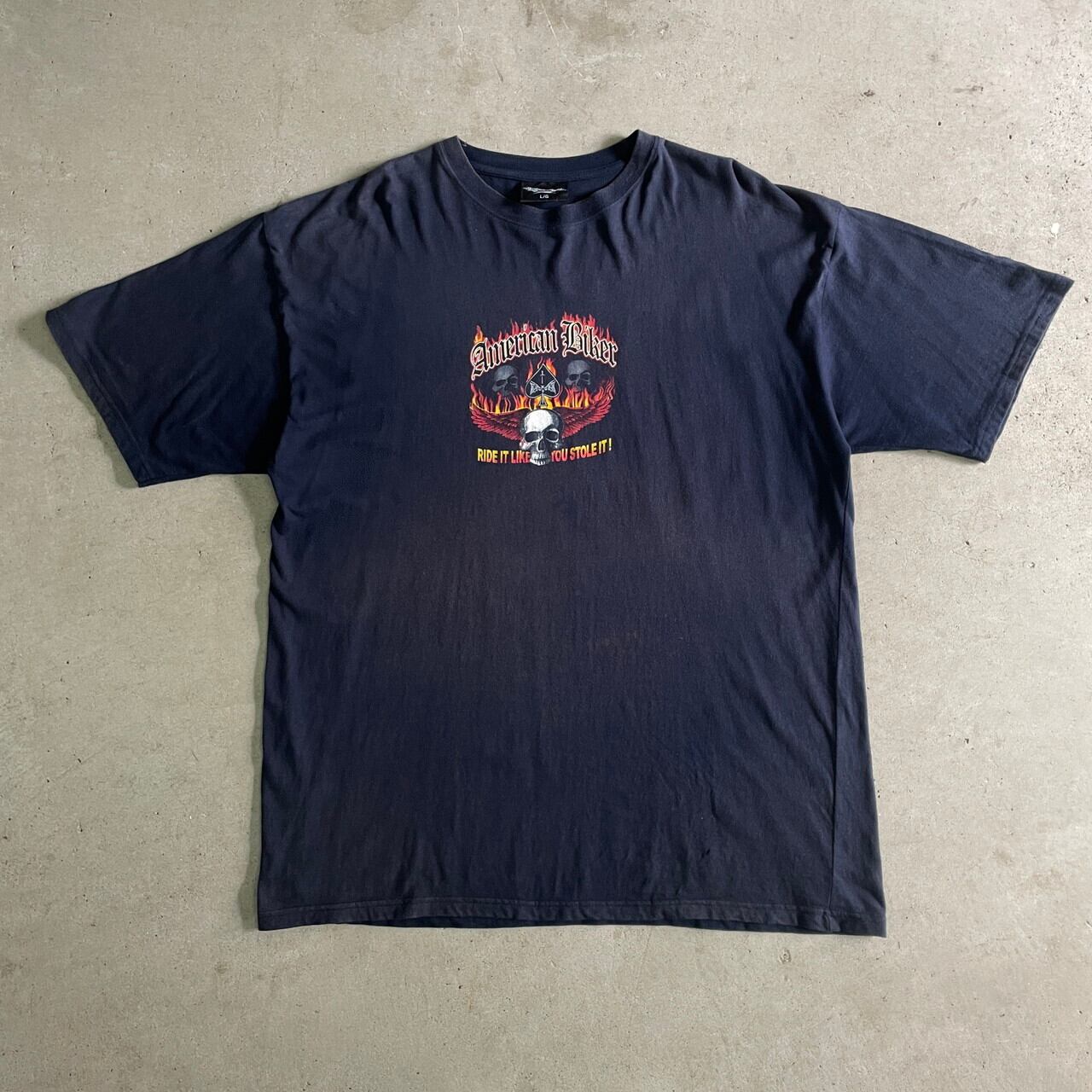 00年代〜 CHOPPERS CULTURE スカル ファイヤー バイカー ロゴプリント 