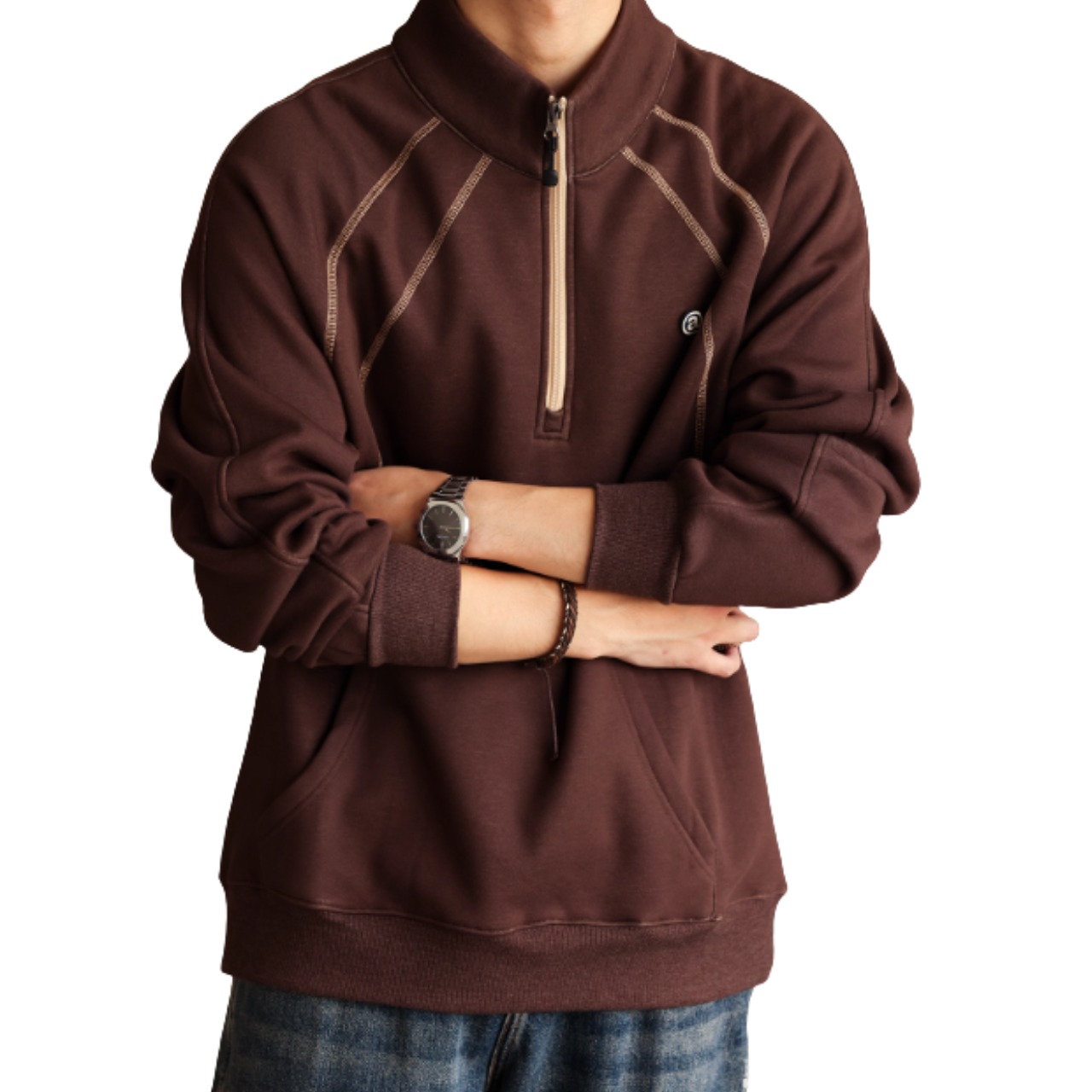 ハーフジップスウェット　TB1714・画像3