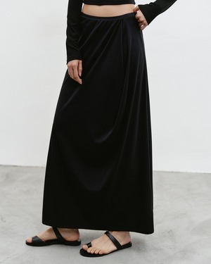 Simple a-line long skirt L0148