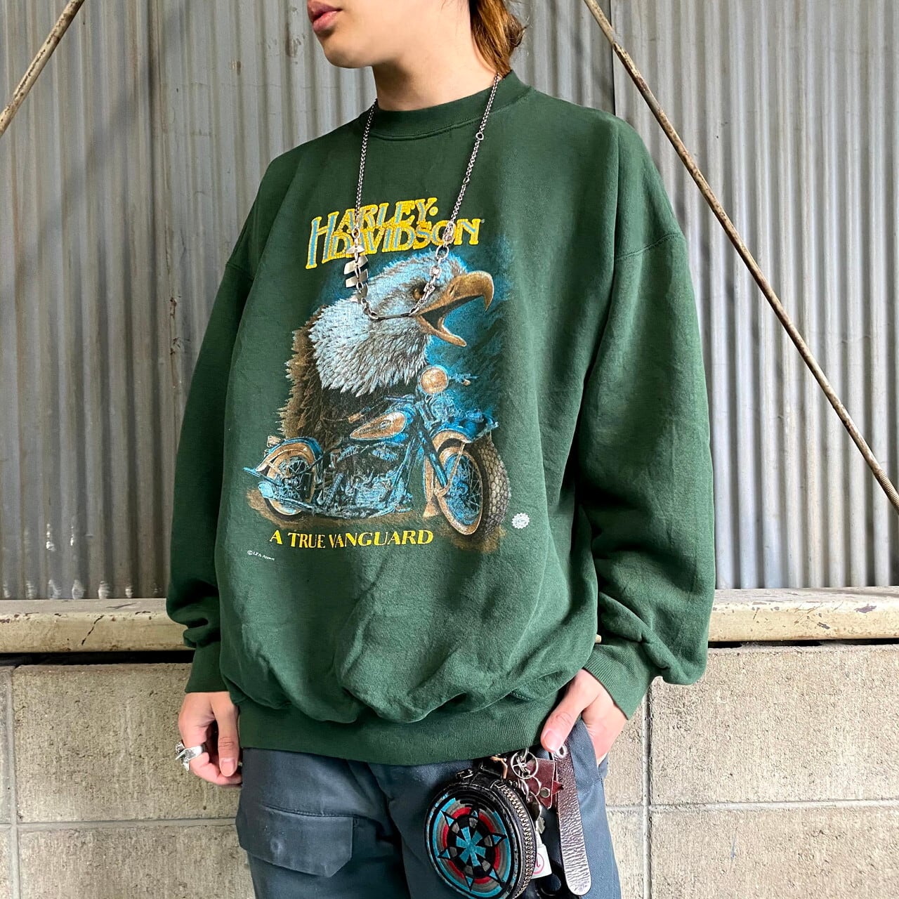90年代 USA製 Harley-Davidson ハーレーダビッドソン プリント 