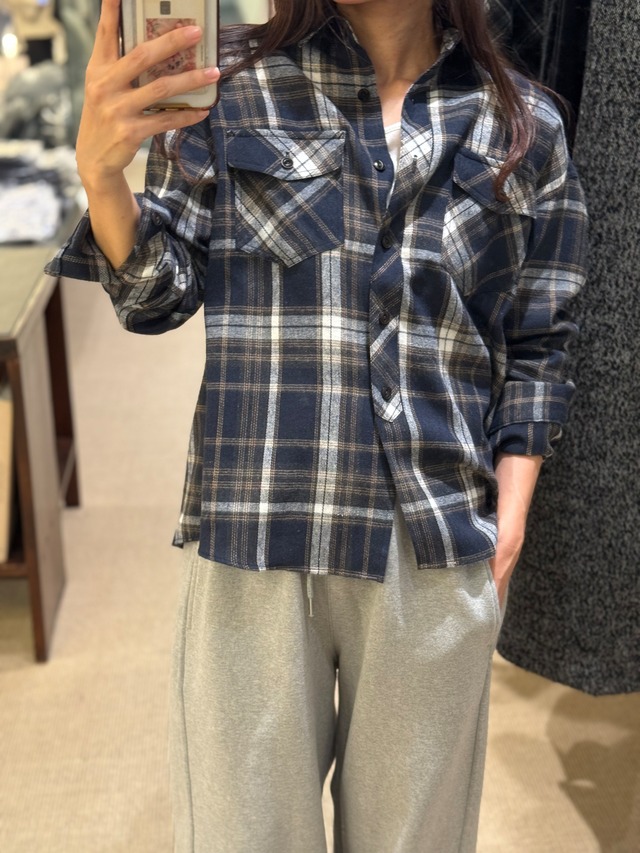 (予約) vegetable / Noton check shirt 2color