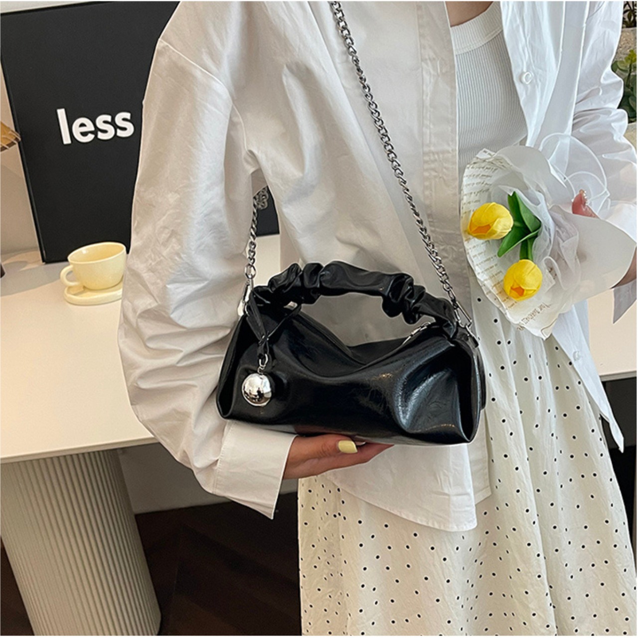 ギャザーハンドル 2way ショルダーバッグ 10231