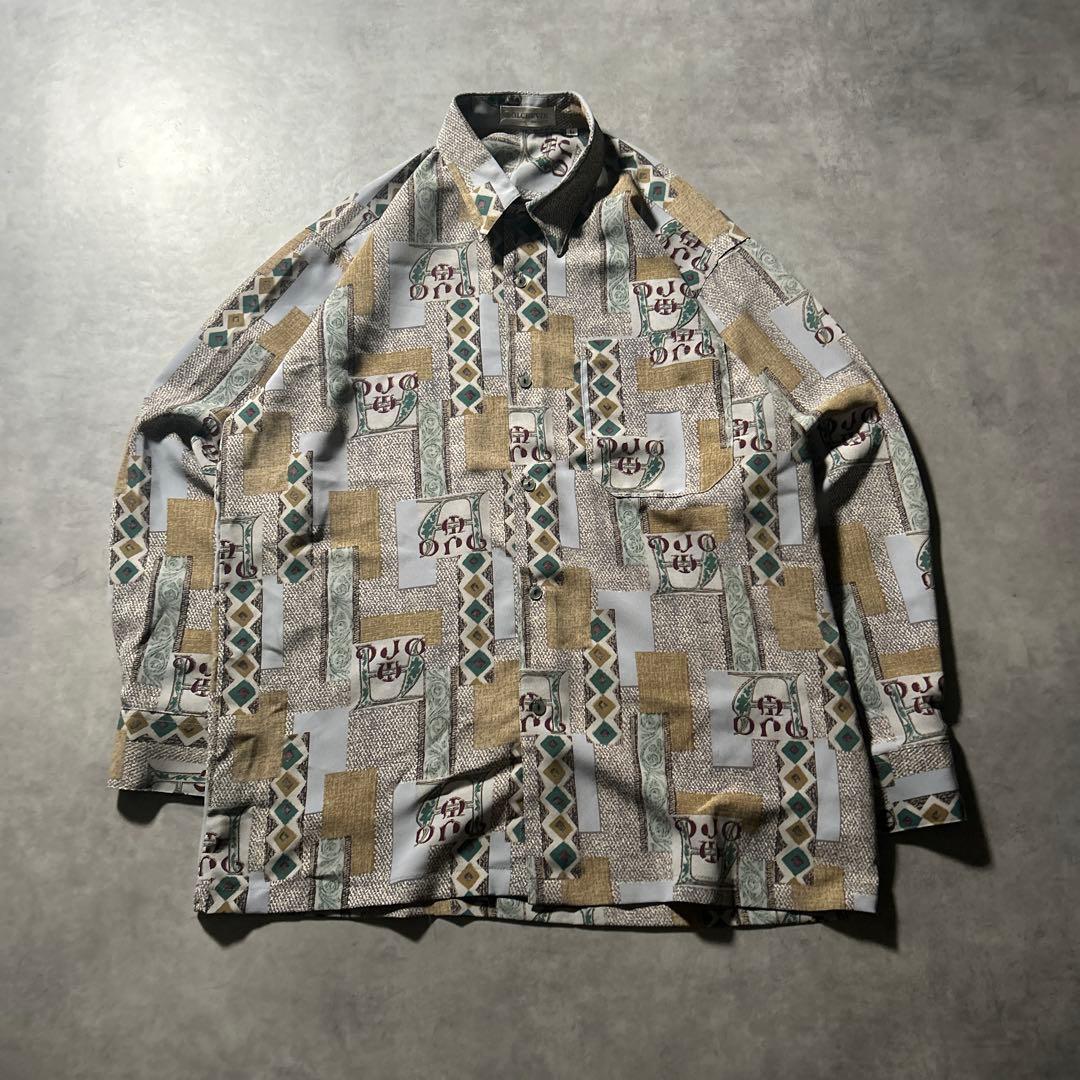ヴィンテージ 総柄 ヨーロピアン 菅田将暉 デザイン パターン レトロ シャツ
