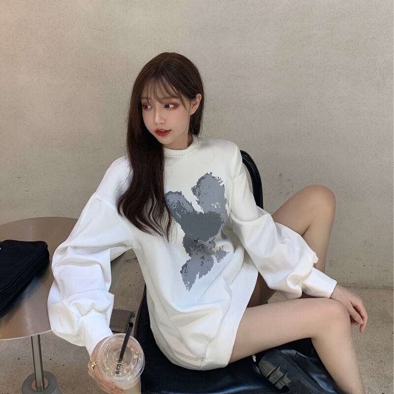 怠惰な風の白いネット赤いセーターの女性2020年秋冬bf長袖ジャケットトップイン潮の新しいルーズバージョン ブラックストロベリース93236399894