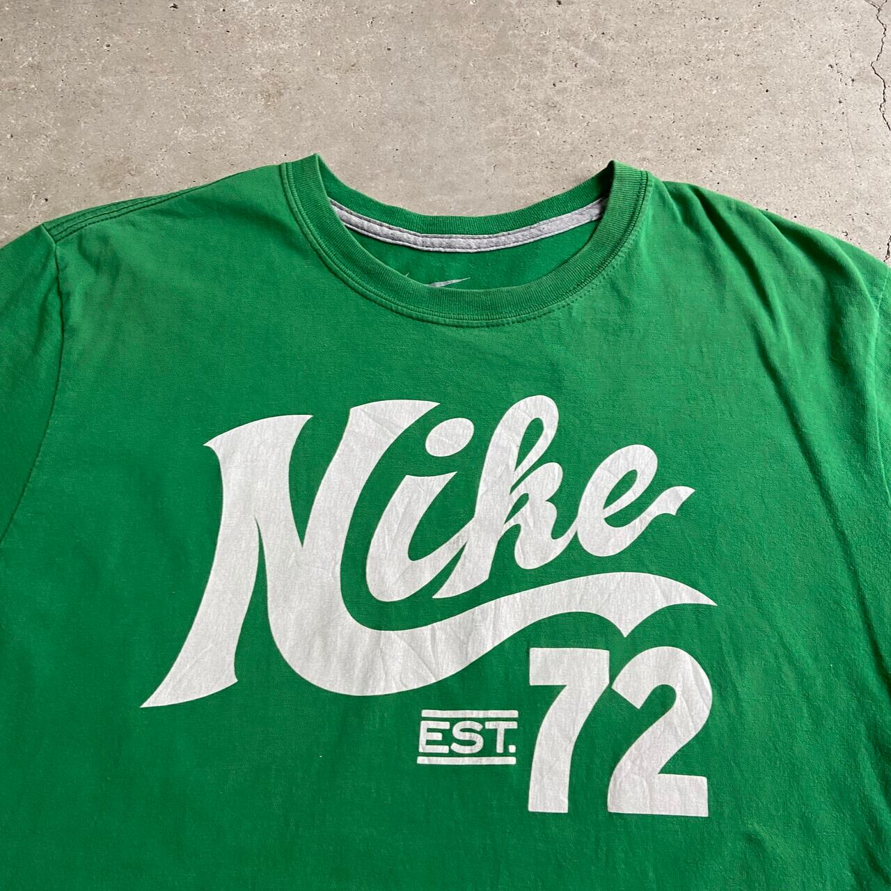 NIKE 72 ナイキ フロントロゴプリント Tシャツ メンズL 古着 グリーン 緑色【Tシャツ】 cave 古着屋【公式】古着通販サイト