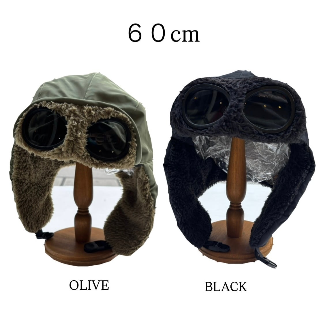 【25AW】THE PARKSHOP(ザ・パークショップ)FLIGHT GOGGLE CAP OLIVE BLACK (60cm )キャップ 帽子