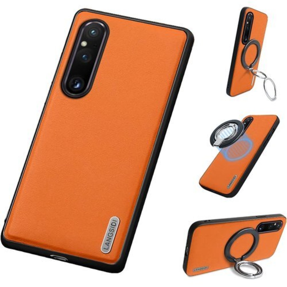 新品》 MagSafe対応・リング付き SONY Xperia 1 V 対応 ケース 本革 
