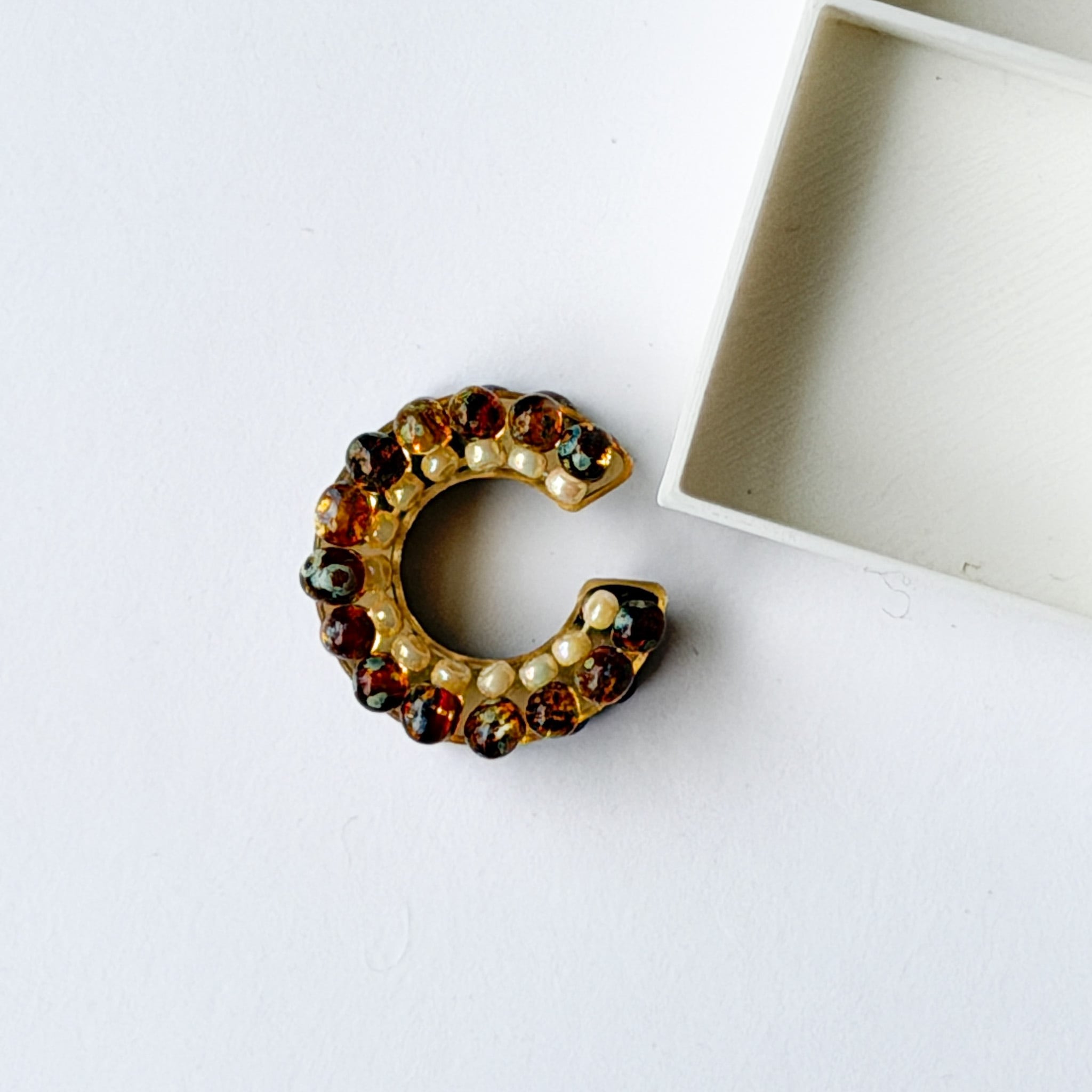 puzzle ring ear cuff 'bicolor' [18]