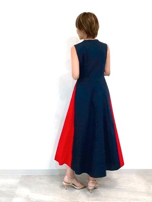 配色ワンピース