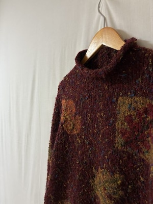 1980~90's Knitting Design Roll Neck Sweater