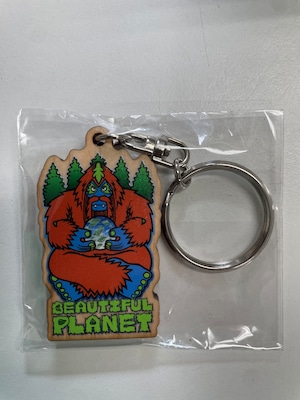Beautiful planet  / key chain / 木ーホルダー / ヒノキ