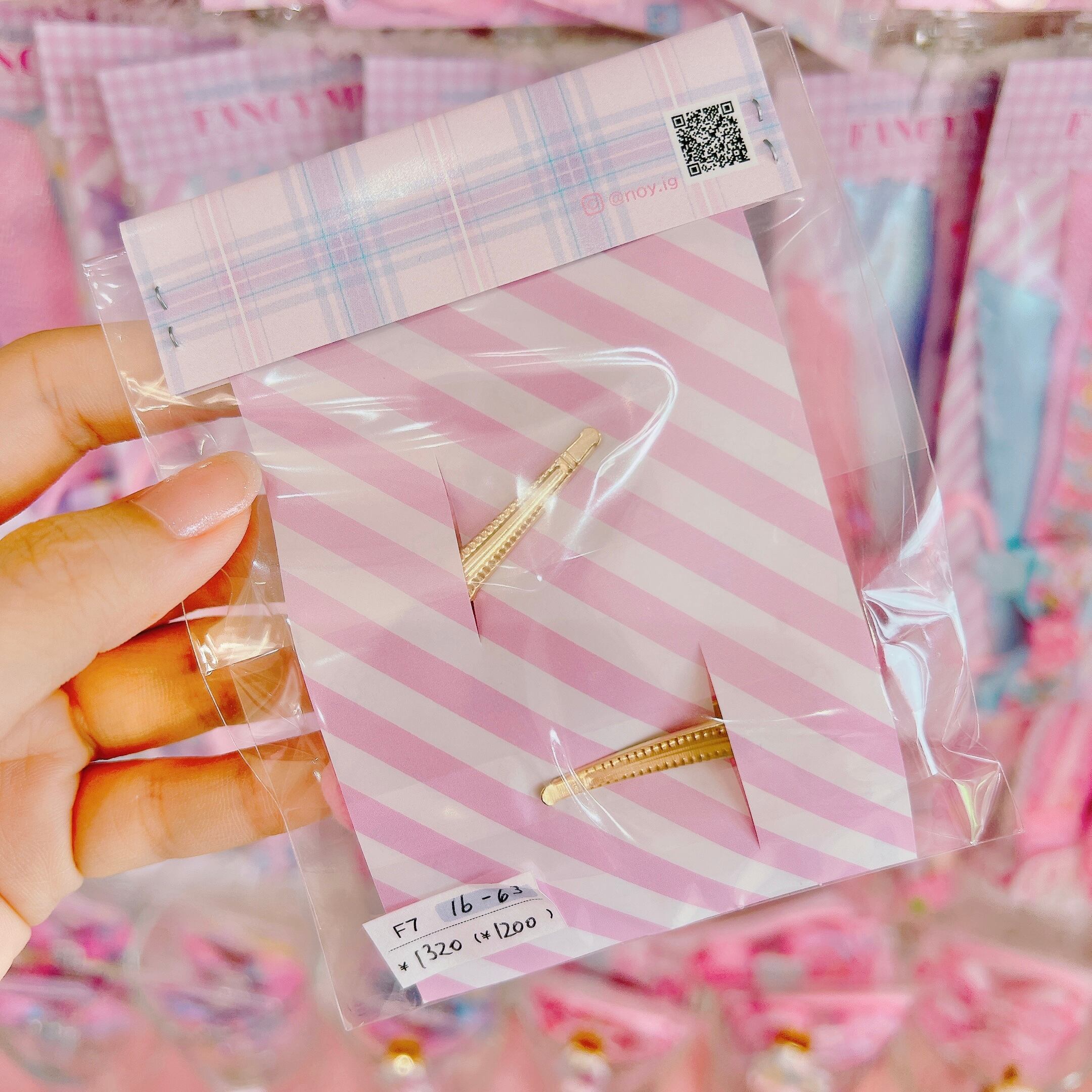 【F7】16-63ツインヘアクリップ