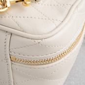 サンローラン イーストウェスト バニティバッグ ホワイト レザー