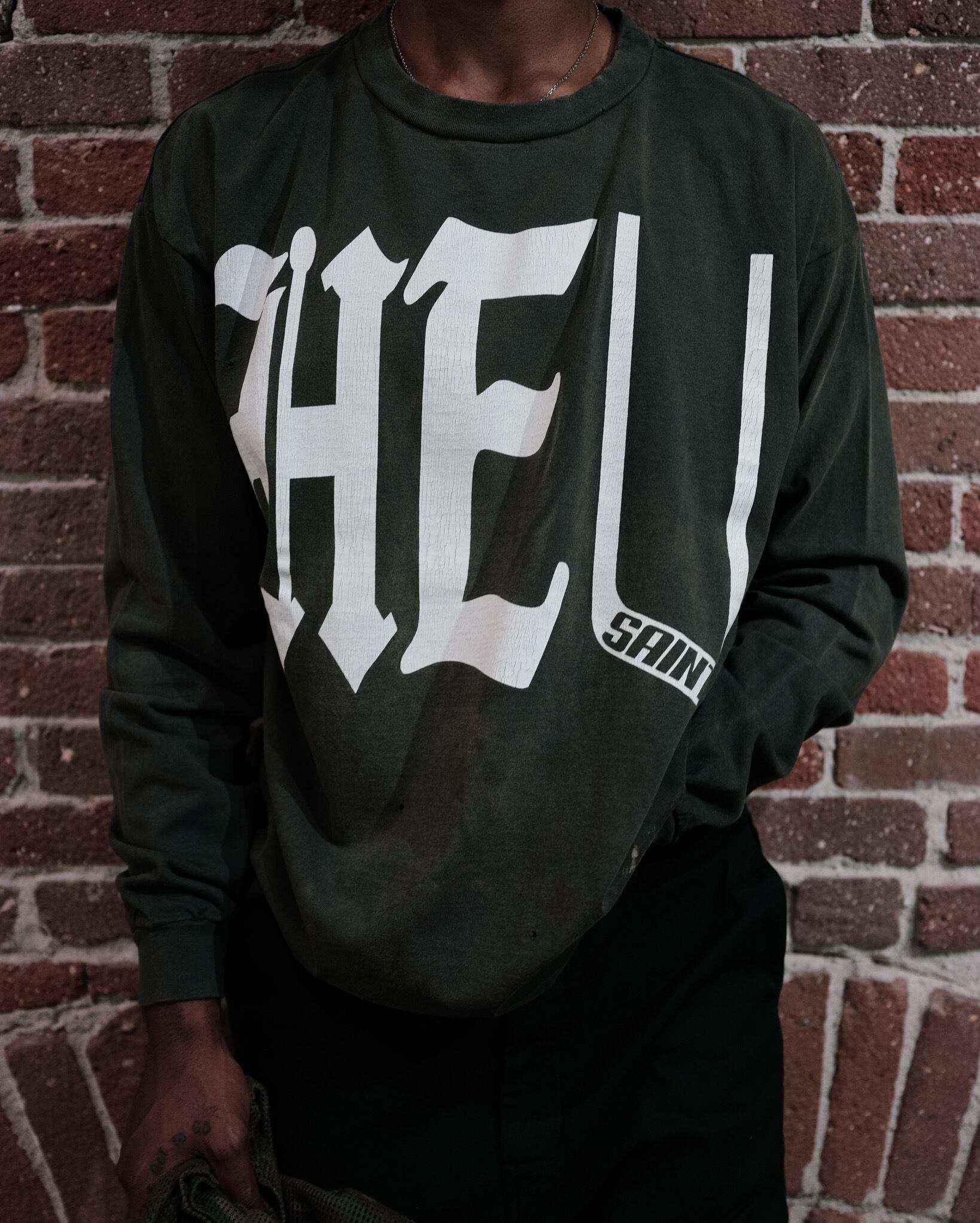 S*F様 SAINT Mxxxxxx x DENIM TEARS T-Shirt SAINT Mxxxxxx x DENIM TEARS T-Shirt Yes Black