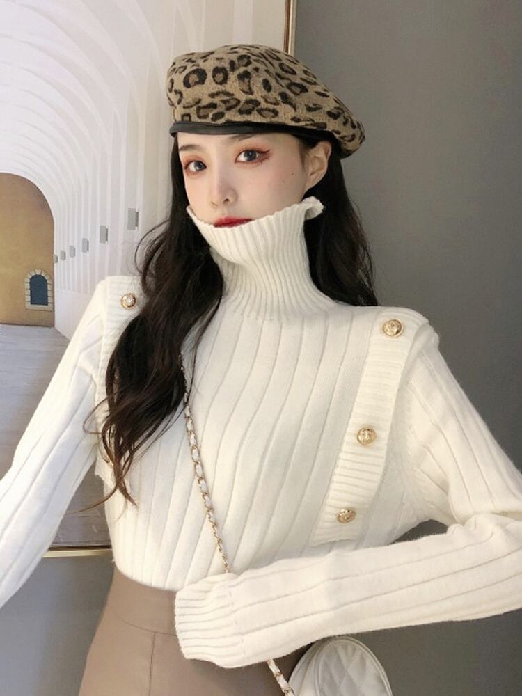 ホワイトセーター スプリングオータムスタイル ロング 春物 秋物 試着室20555775932