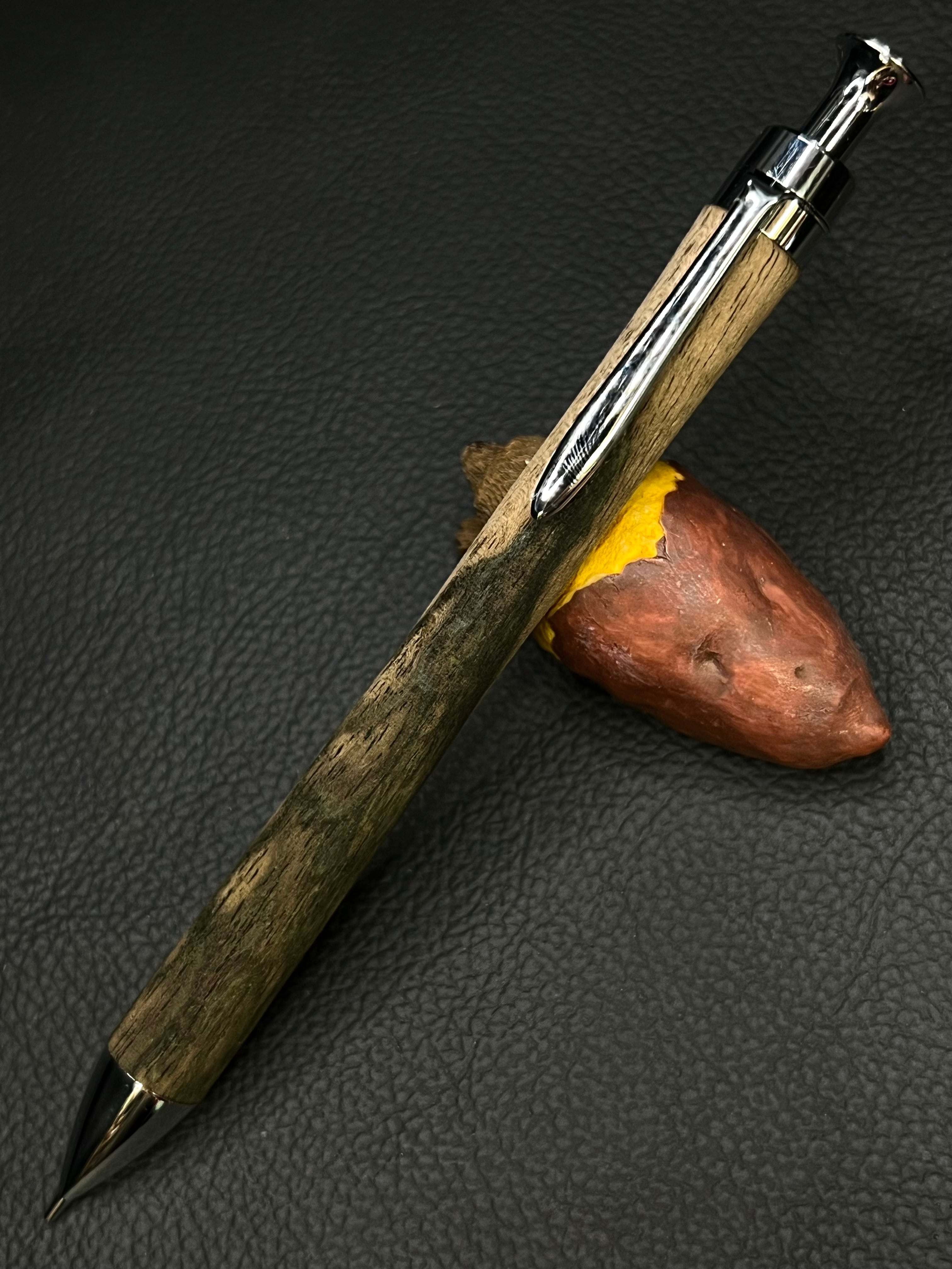 50 黒柿孔雀杢 ストレート おまけ付き | こぶた工房