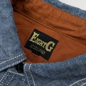 EIGHT-G エイトジー Lot LS-005 シャンブレー 長袖 ワークシャツ サイズ L /メンズ/サカイ/日本製