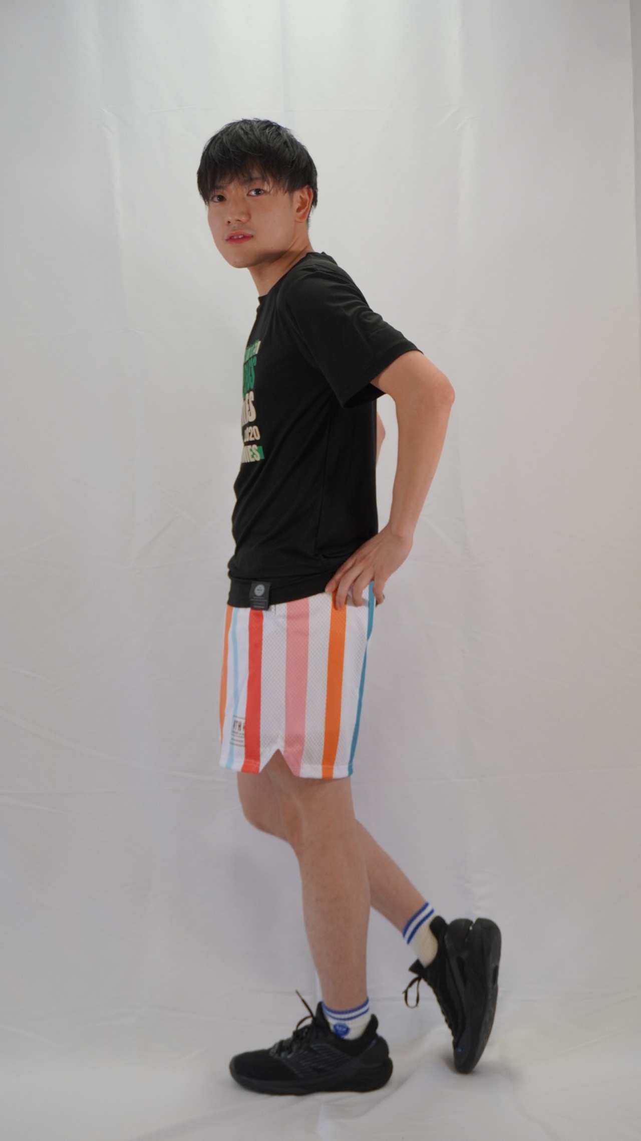 SUNSET STRIPES MESH PRACTICE PANTS - 12