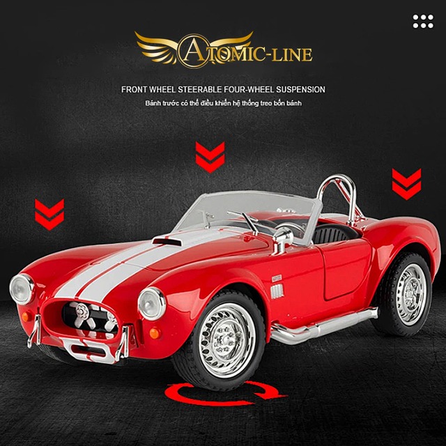 シェルビー コブラ 427 1/22 ミニカー 全3色 ライト点灯 エンジンサウンド 合金モデル 模型 ジオラマ