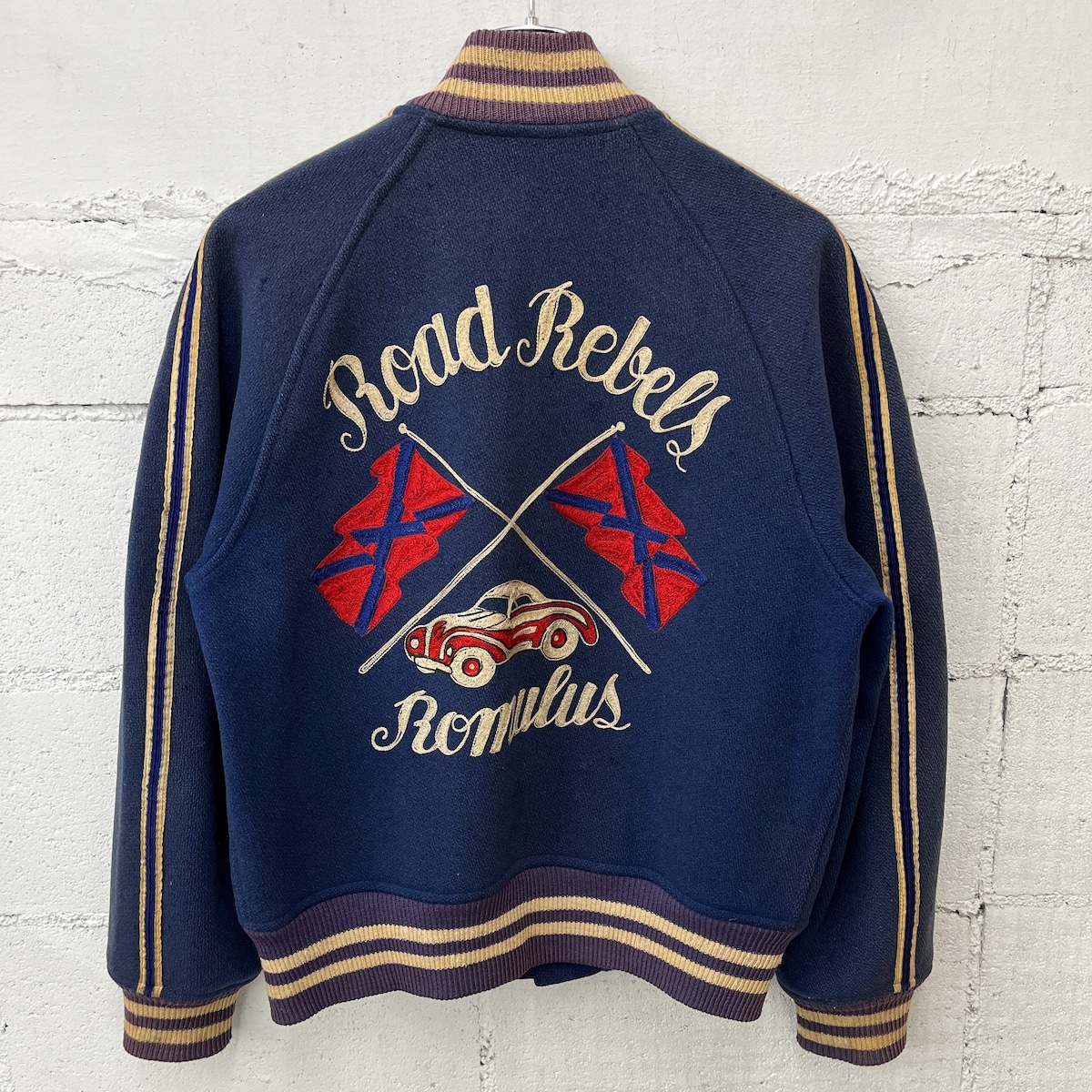 50s Car Club Jacket 50年代 カークラブジャケット 紺 L位 