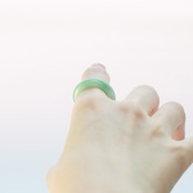 【14号】 clear green 翡翠くり抜き甲丸リング A貨翡翠 jd_rg2646