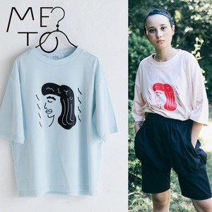 【ME.TO】101MEATL2 ”KAO” harf sleeved T-shirt 1(160cm)