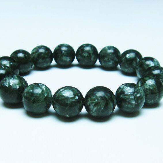 セラフィナイト ブレスレット 13mm 一点物 おまかせ便 111-35883