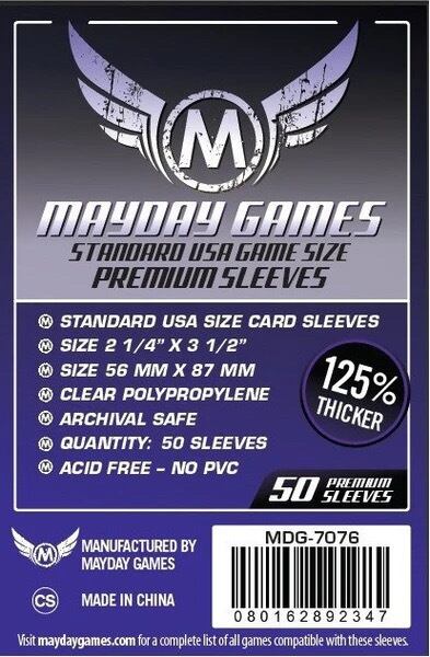 スリーブ】Standard USA Card Sleeves 56×87 / mayday games 7040/7076