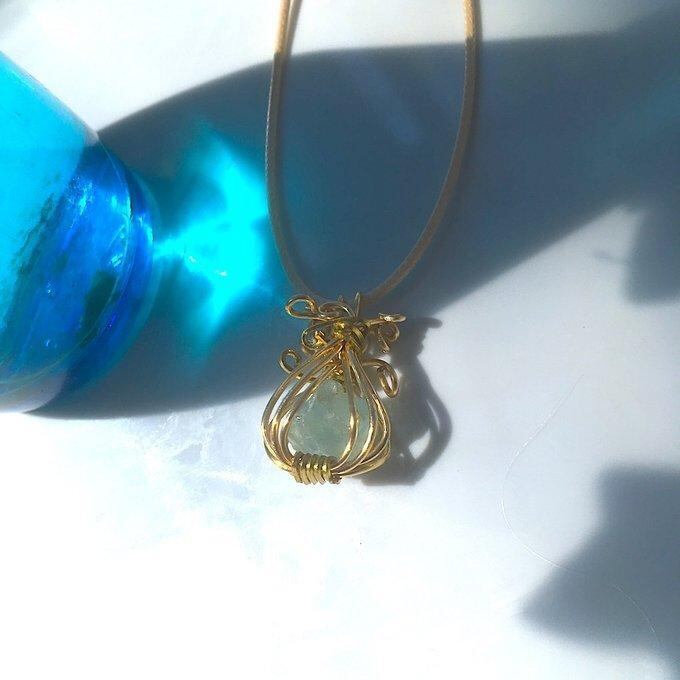 【一点物】✦3月の誕生石✦⋆.·Panier de Aquamarine⋆.·アクアマリンの原石ネックレス·.⋆✦