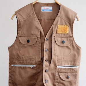 フィッシングベスト ジャパンヴィンテージ ハンティング アウトドア風 昭和 | fishing vest japan vintage ocean