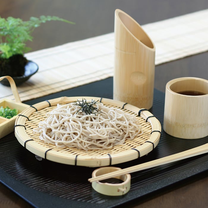白竹柾縁そば皿(7寸)足付 【60-126】 | 雅竹オンラインショップ