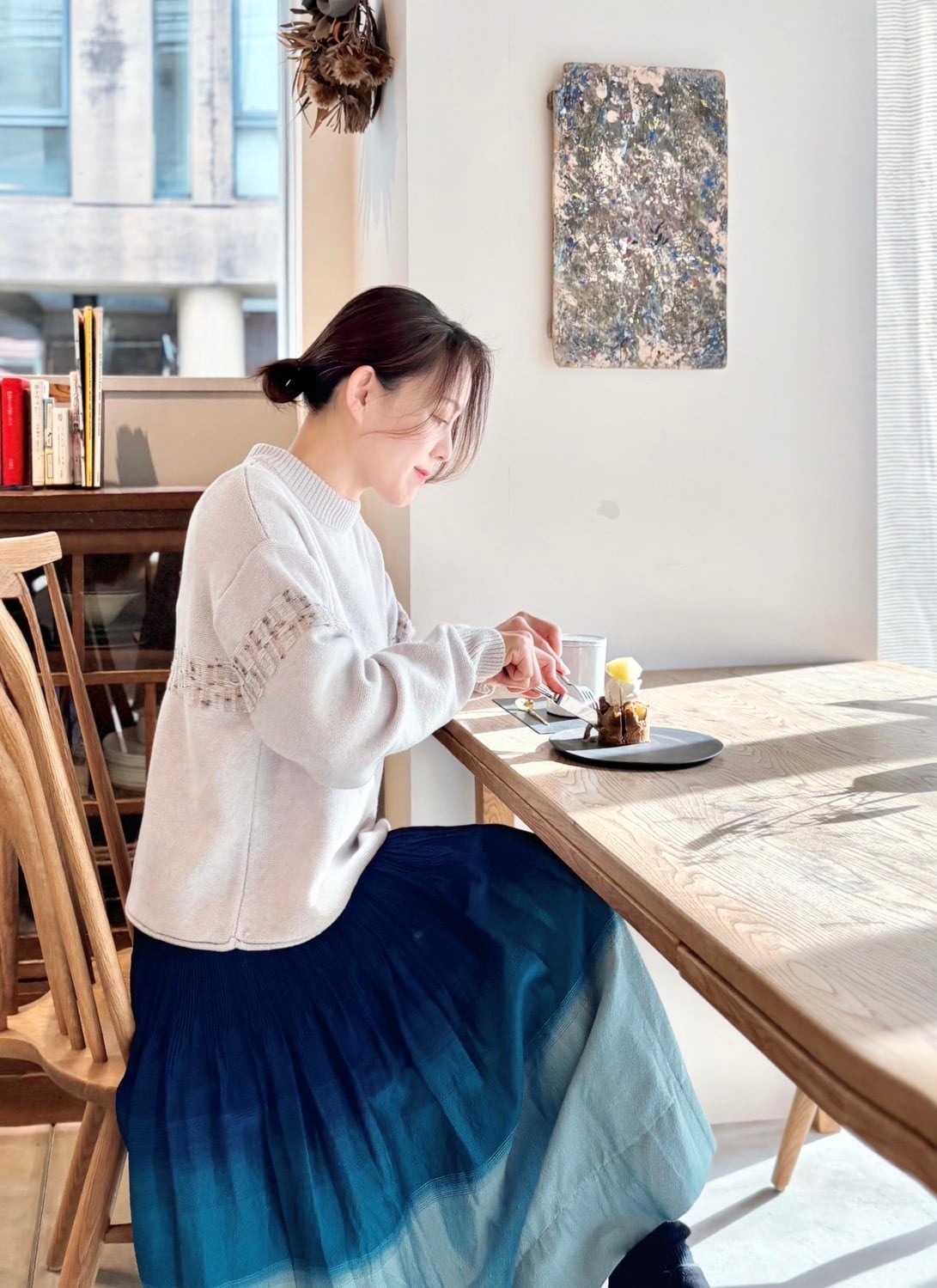 好配色ピンク黒白 WORLD unique オンブレジップネルシャツサイズ L 好