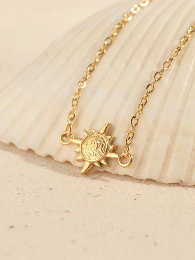 316L hawaiian simple sun necklace #n69