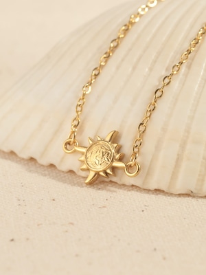 316L hawaiian simple sun necklace #n69