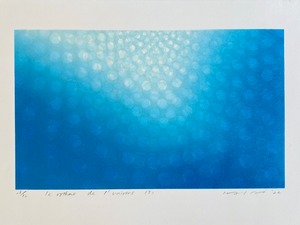 笠井正博 KASAI Masahiro "le rythme de l'univers(Ⅰ) 宇宙のリズム-1 " silkscreen print, sheet