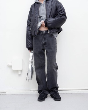 1990s Levi’s 505 - faded black zipper fly 5-pocket denim / made in USA