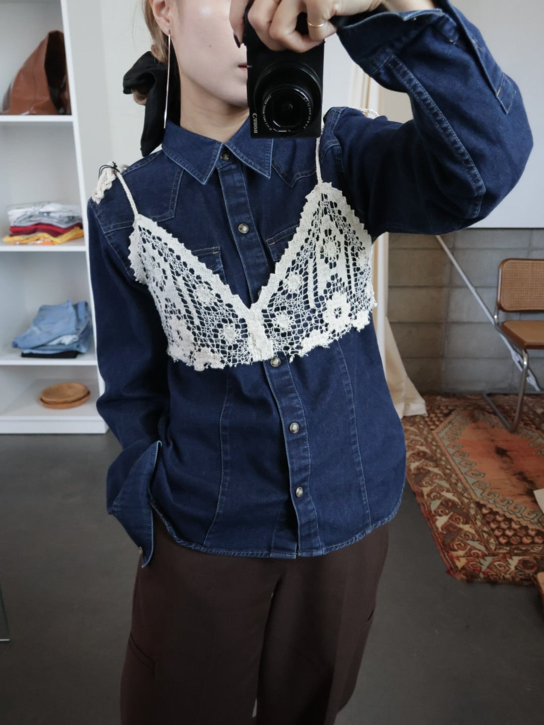 <vintage>remake lace bustier①