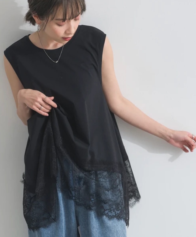 ナンバーミーTOKYO" IREHEM LINE NO SLEEVE PULLOVER"BLACK