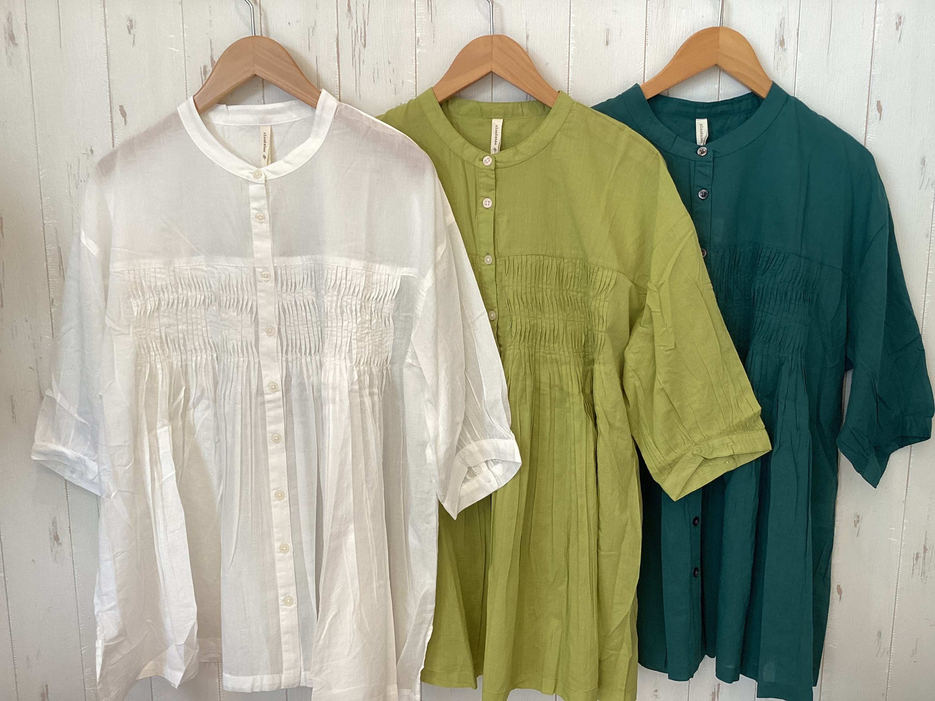ファンシープリーツ前開きチュニック | moja* ファンシープリーツ前開きチュニック | moja*