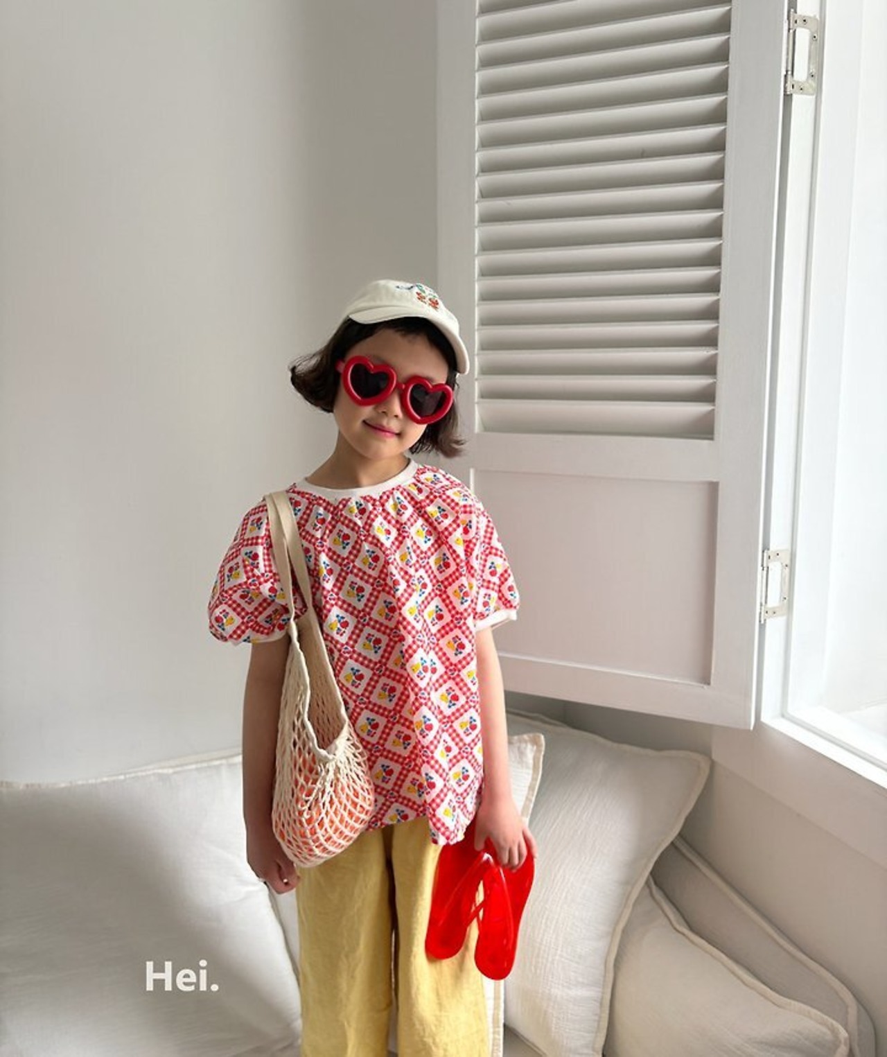 韓国子供服⌇Hei⌇フルーツシャツTシャツ⌇26summer⌇半袖Ｔシャツ⌇ *XS~XL*