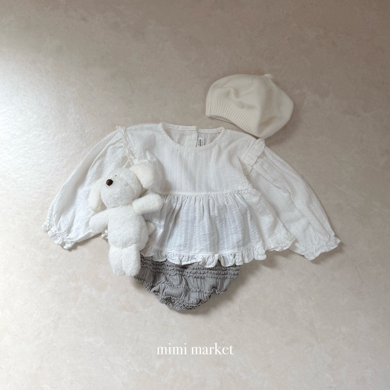 送料無料【予約】/ ショルダーフリルブラウス / mimimarket