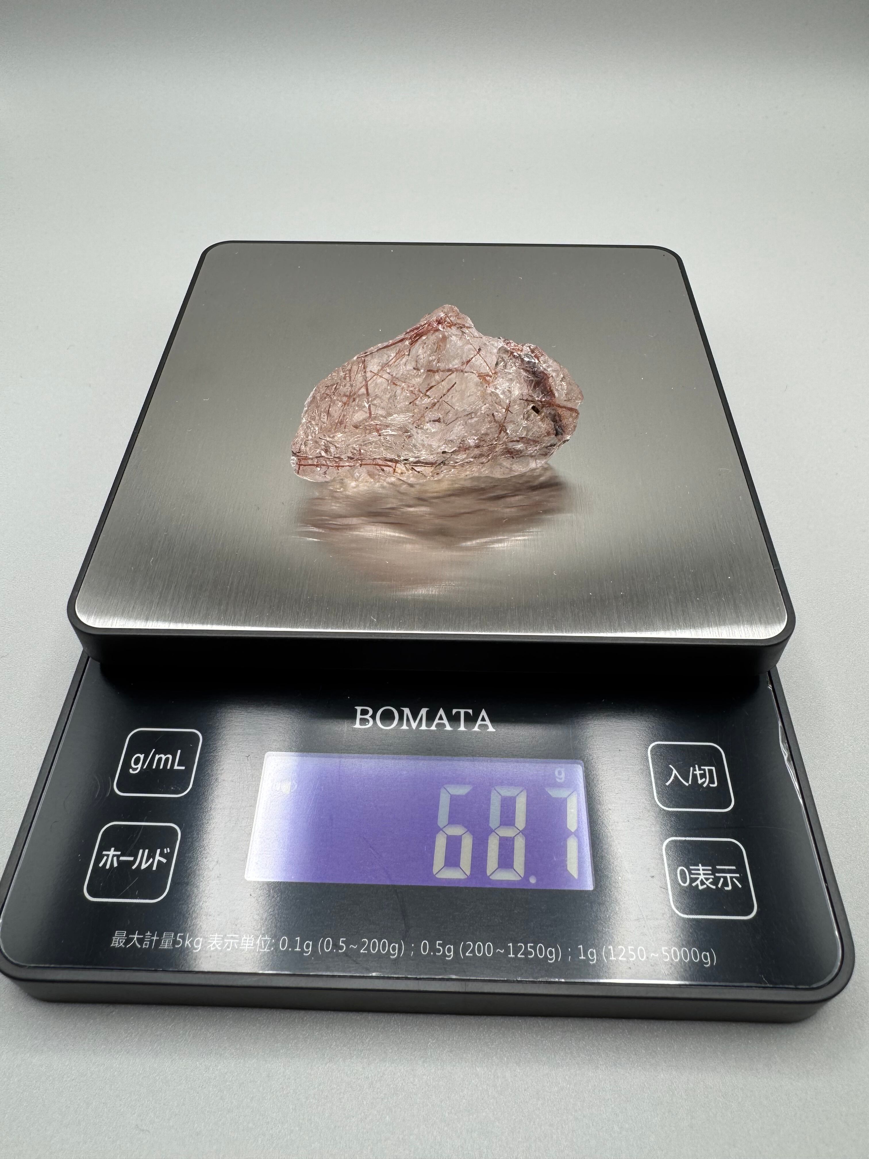 天然石インテリア】レッドルチルクォーツ原石｜Rutile Quartz Red