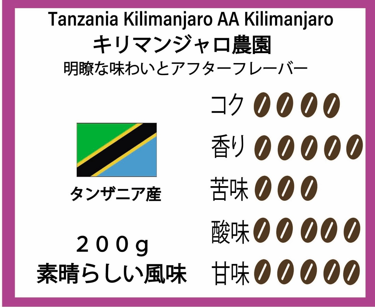 キリマンジャロ AA タンザニア